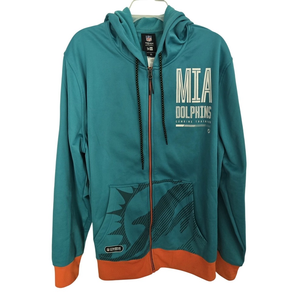 Miami Dolphins‎ Combine Authentic Zip Up Hoodie XL